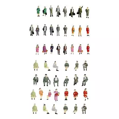 25Pcs HO Scale 1:87 Figures Miniature Toys Scenery People Model DIY Projects • £6.49