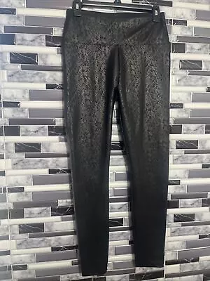 Simply Vera Vera Wang Faux Leather Leggings High Rise Slimming Size M • $7.93