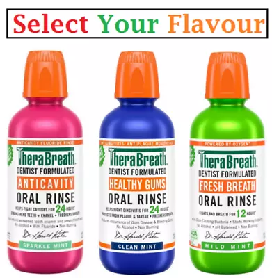 $11.25 • Buy TheraBreath Anticavity Fluoride Mouthwash, Sparkle Mint, Dentist.