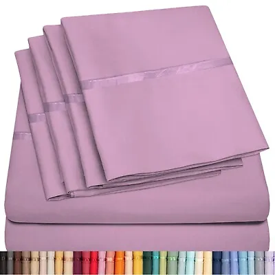 6 Piece Premium Bamboo Sheet Set Deep Pockets 50 Colors 2200 Count Soft • $35.99