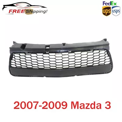 New Bumper Grille For 2007-2009 Mazda 3 Front Lower Textured Black MA1036106 • $46.70