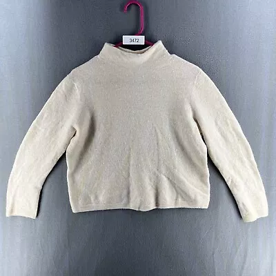 Vince Sweater Cashmere Womens Size XL Mock Neck Long Sleeve Oatmeal Neutral • $39.99