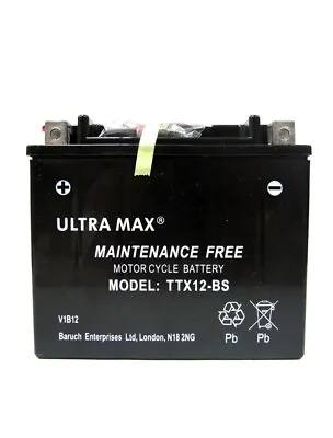 Motorbike Battery ULTRAMAX TTX12-BS (SAME AS YUASA YTX12-BS) • £129.99