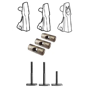 Thule 598 Pro Ride Bike Cycle Carrier Rack T-Track Bolts Nut Handles Barrels Kit • $58.07