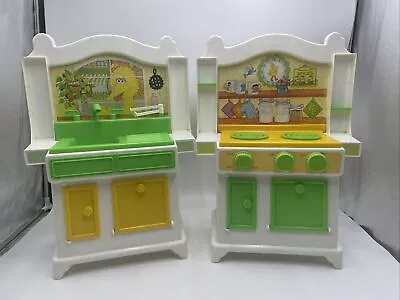 Vintage 1980’s Playskool Play Kitchen Stove And Sink Big Bird Set • $34.65