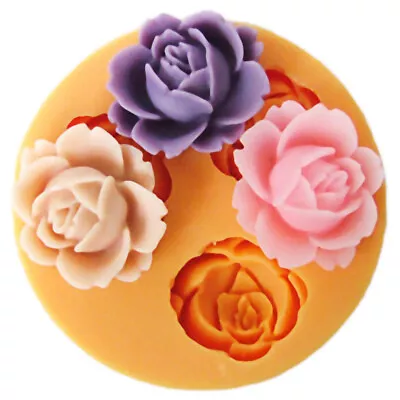 3D Rose Flower Silicone Fondant Mold DIY Cake Chocolate Sugar Baking Mould Tools • $2.09