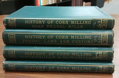 HISTORY OF CORN MILLING Bennett And Elton 4 Vol Set 1898 LONDON Simpkin Etc G+ • $174.95