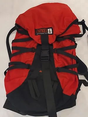 VINTAGE Osprey Aether 30L  Day Bag. Hiking Gear Backpack.  USA Made. Black/Red   • $79.99