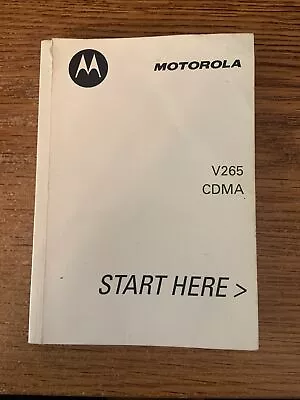 Motorola V265 CDMA Instruction Manual • $7.99