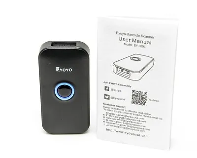 Eyoyo Mini 1D Bluetooth Barcode Scanner With Case 3 In 1 Black • $33.95
