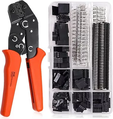 Dupont Crimping Tool Kit W/ 600PCS Dupont Connector Kit Ratcheting Wire Crimper • $40.99