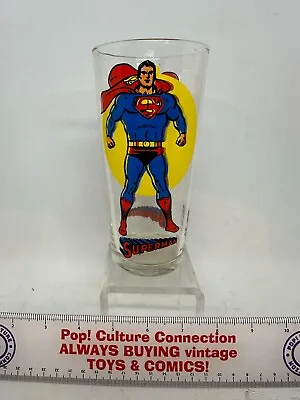 Vintage 1976 Pepsi DC Comics Superman Pint Tumbler Glass • $34.95