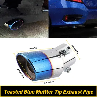 2.5  Car Auto Exhaust Pipe Tip Tail Throat Muffler Stainless Steel Parts OXILAM • $14.99