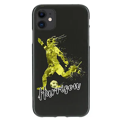 Personalised Initial Phone Case For IPhone 14/13/12 Football TPU Cover Soft Gel • £6.49