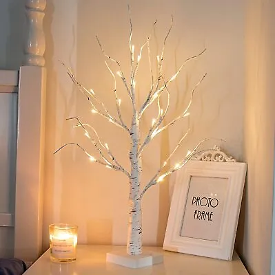 £11.99 • Buy LED Twig Birch Table Tree Lights Up Holiday Christmas 60cm Branch Lamp Decor UK