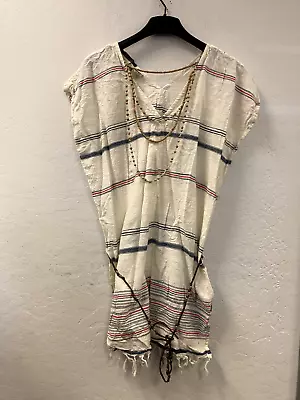 Maison Scotch Women's Striped White Tunic With Belt Size XS • $39