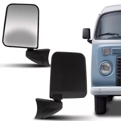 Set Side View Mirror Black Volkswagen VW Bus Transporter Type 2 T2 Bay Window • $99