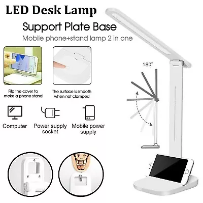 Touch LED Desk Lamp Bedside Study Reading Table Light USB Ports Dimmable Light • $20.99