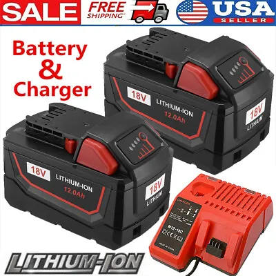 For Milwaukee M18 Lithium 12.0 9.0 8.0 AH Extended Capacity Battery 48-11-1860 • $31.49