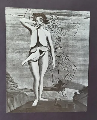 Max Ernst  The Fair Gardener   Mounted Offset B/w Lithograph 1977 • $39.99