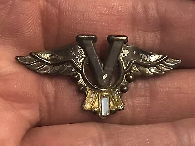 WWII WW2 Sterling Silver V Victory Wings Home Front Sweetheart Military Pin  • $19.99