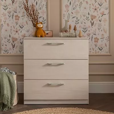 Baby Dresser Changer - Freya Coastal White Changing Table With 3 Drawers • £399