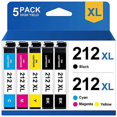 212 XL T212XL 212XL Ink Cartridge For Epson 212 XP-4105 XP-4100 WF-2830 WF-2850 • $20.25