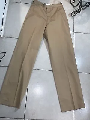 Vintage Mens Trousers Us Army Issue  Tan 445 Durable Press 50/50 Cot Poly 27x31 • $49.99