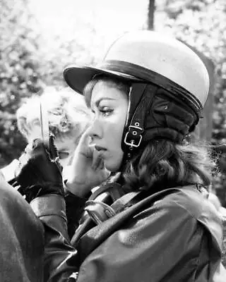 Jocelyn Jackie Lane Wearing A Motorcycle Helmet And Checking Her M- Old Photo • $9