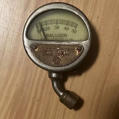 Vintage 1920's Balloon The Moto Meter Tire Tester Gauge Up To 50 Lbs. Used • $35