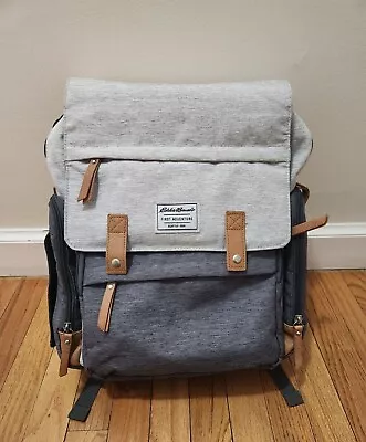 Eddie Bauer Diaper Bag Backpack: 1st Adventure (Gray)-Insulated Pocket  • $29.99