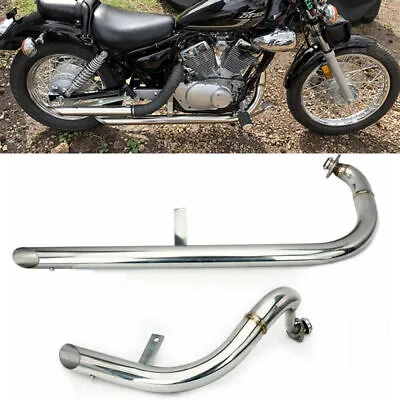 Polish Shortshot Staggered Exhaust Pipes Virago 125 250 XV125 XV250 For Yamaha • $119.88