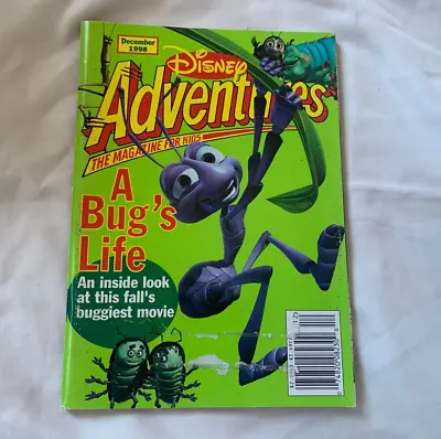 December 1998 Disney Adventures Comic Magazine A Bug’s Life 90s Y2K Cartoon • $15.49