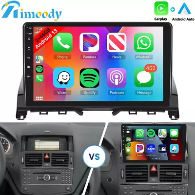 For Mercedes Benz C Class W204 S204 9  Carplay Car Stereo Radio GPS Wifi 2+64GB • $159.99