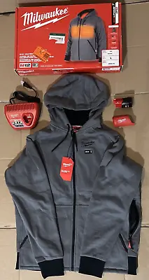 Milwaukee M12 Heated Hoodie Kit W/ Battery & Charger - Gray Mens Large  306G-21L • $114.99