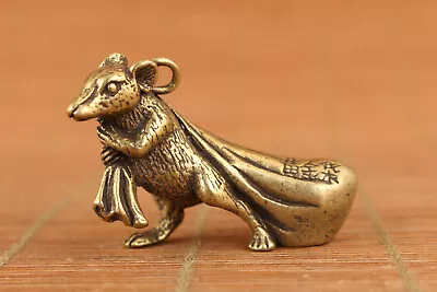 £6.47 • Buy Chinese Bronze Fortune Mouse Statue Figure Collectable Netsuke Decoration
