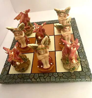 Fairy  Dragon Game Noughts & Crosses Game New Fantasy Creatures Wicca Home Decor • £9.95