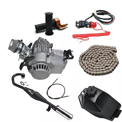 50cc 49cc 2 Stroke Pull Start Engine Motor Kit Pocket Dirt Bike ATV Scooter • $165.14