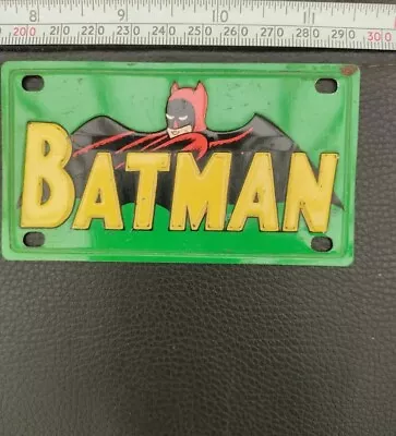 Original 1966 Batman Metal License Plate For Push Bike By Marx Toys • $56.02