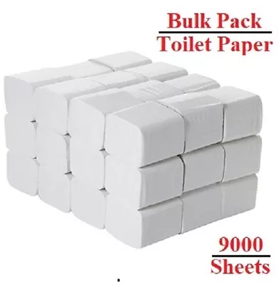 2Ply Toilet Tissue Paper Bulk Pack Toilet Paper 9000 Sheets 36 X 250 Sleeves • £23.49