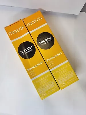 MATRIX SOCOLOR PERMANENT CREAM HAIR COLOR 3 OZ REFLECT LOT Of 2 HD-RR DAMAGE BOX • $8.79