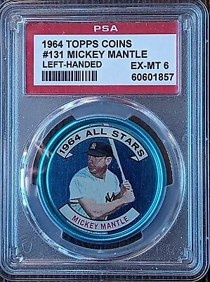 1964 Topps Coins #131 Mickey Mantle...psa 6 Ex-mt++...looks Better  • $250