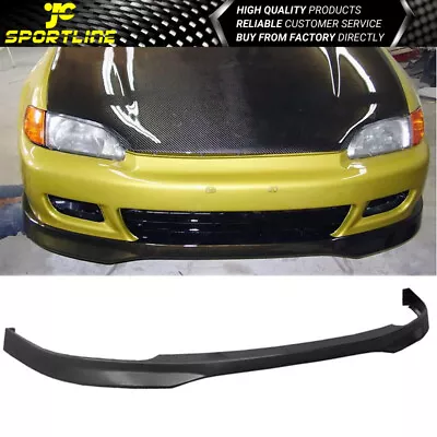 Fits 92-95 Honda Civic EG Hatchback Coupe T-R Style Front Bumper Lip Spoiler PP • $54.87