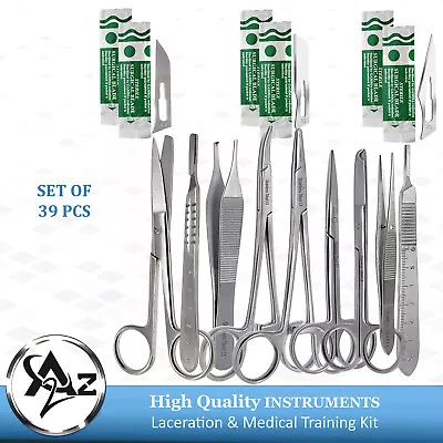 39 Pcs Suture Laceration Medical Student Surgical Instruments Kit+free Blades • $19.99