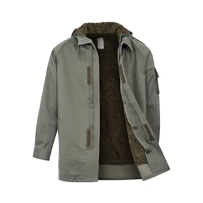 Army Parka Original French Winter Military Hooded Lined Coat Outdoor Jacket • $63.49