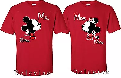 Mickey And Minnie Soul Mate LOVe Couple Matching Funny Cute T-Shirts S-4XL • $9.59