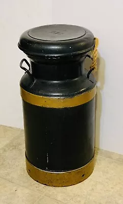 VTG PET Steel Metal Milk Dairy Jug Container Can Buhl Ohio Black 18Lb 21  Tall • $149.99