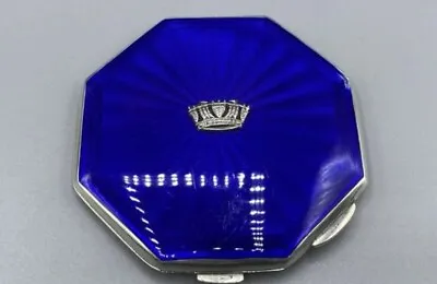 £259.99 • Buy Royal Navy Sweetheart Art Deco 1950 Solid Silver & Guilloche Enamel Compact 106g