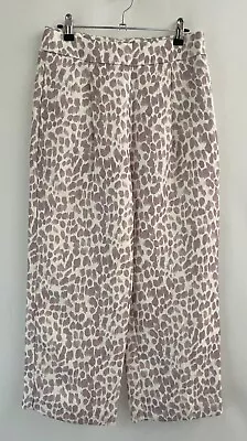 J Crew Ladies Wide Leg Cropped Pants Size 2 (Aust 6). Linen Blend • $19.95