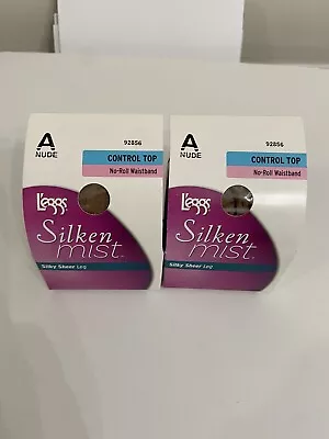 $7.50 • Buy 2 Pair Leggs Silken Mist Control Top Sz A Nude Color Pantyhose Silky Sheer